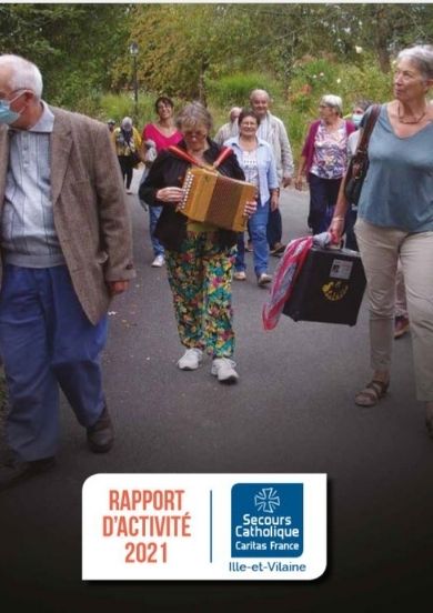 Couverture du Rapport d'activité 2021 - Secours Catholique Ille-et-Vilaine