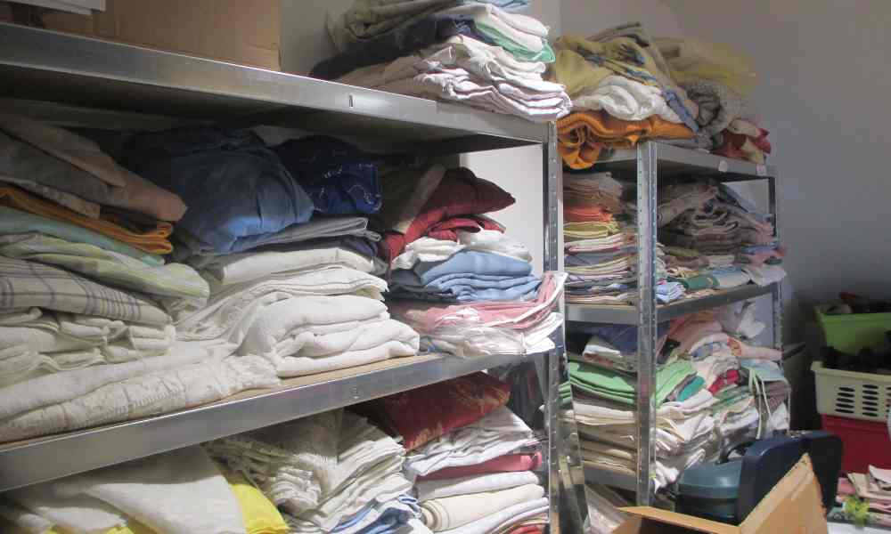 Le stockage des vêtements triés