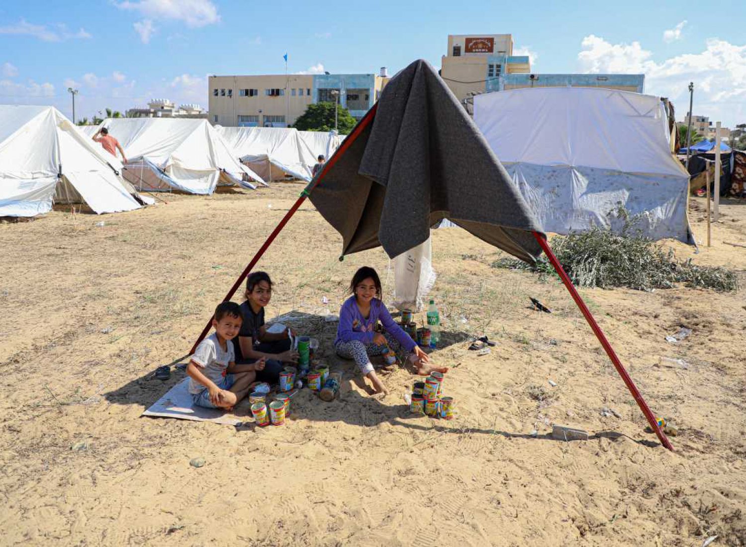 enfants palestiniens camp gaza